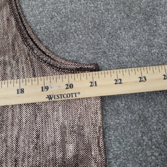 Shimmering CURE Metallic Knit Tank Top in Bronze, Size 2XL - Picture 8 of 9
